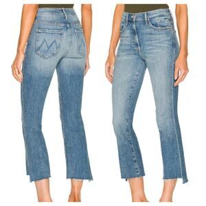 MOTHER Insider Step Fray size 27 Scenic Route Cropped Jeans